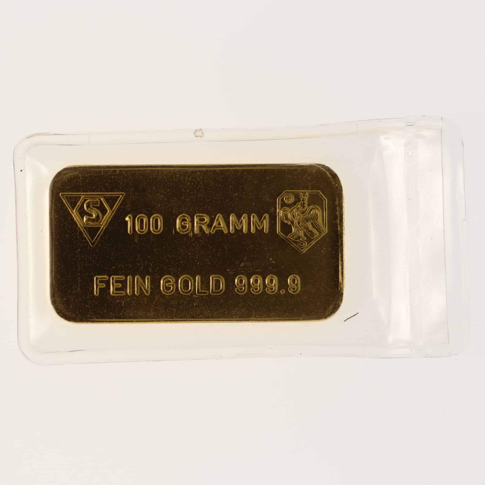 Goldbarren 100 Gramm Schöne Edelmetaal B.V. goldbarren - Goldbarren 100 Gramm Schöne Edelmetaal B.V.