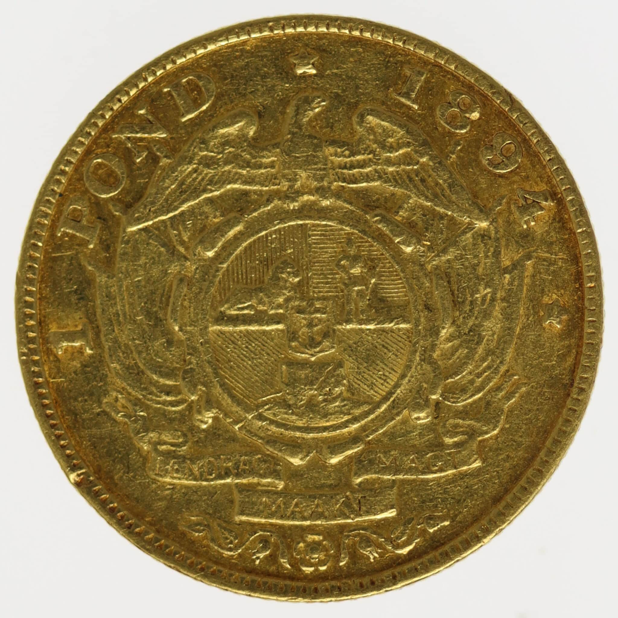 Südafrika 1 Pond 1894 suedafrika - Südafrika 1 Pond 1894