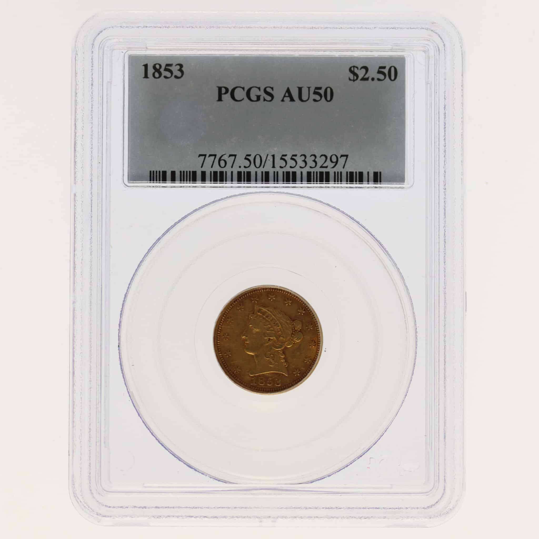 USA 2,5 Dollars 1853 Liberty / Kopf usa - USA 2,5 Dollars 1853 Liberty / Kopf