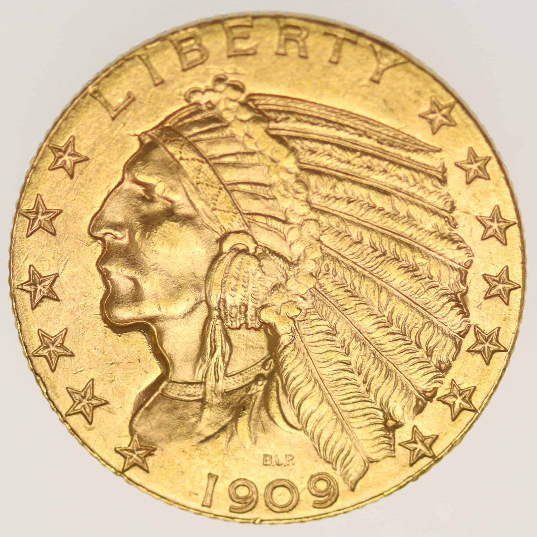 usa - USA 5 Dollars 1909 D Indianer