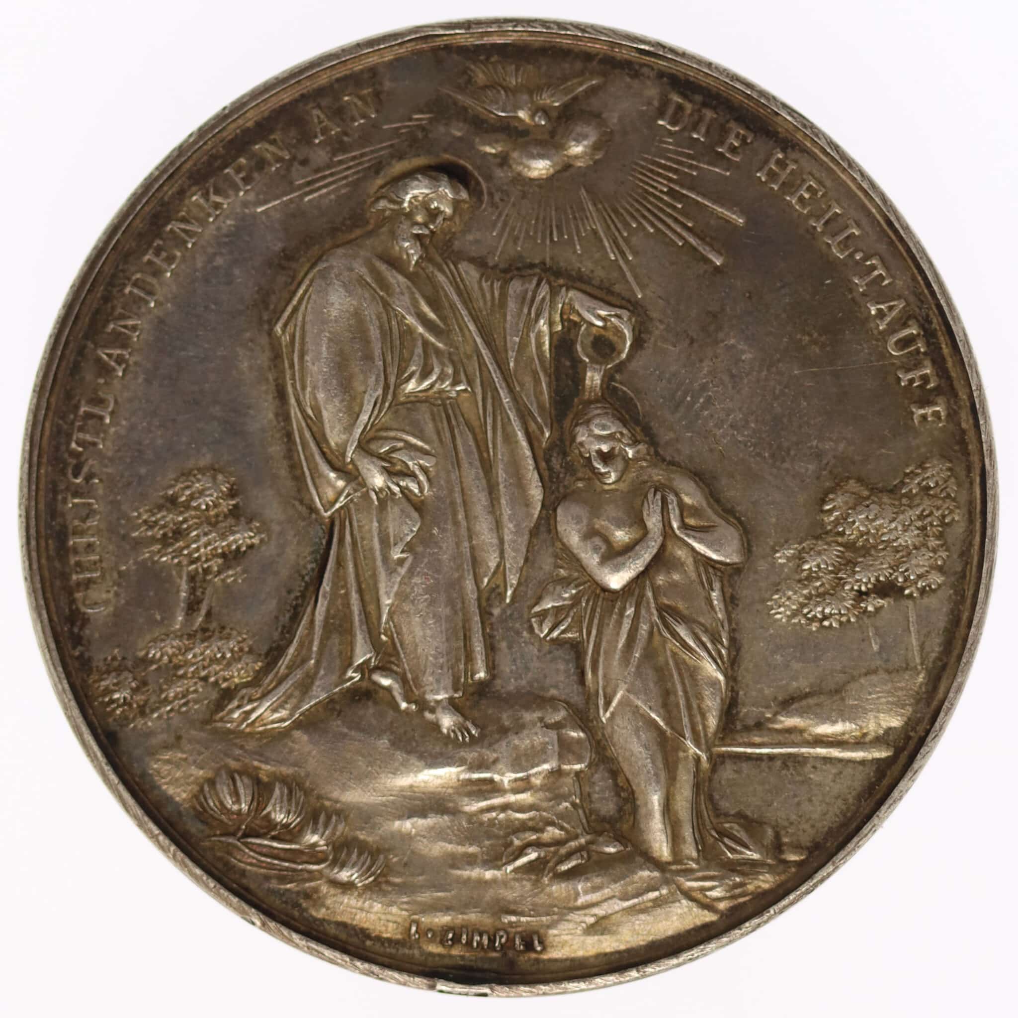 deutsches-kaiserreich-ab-1871-deutsche-silbermuenzen - Habsburg Silbermedaille Taufmedaille o.J.