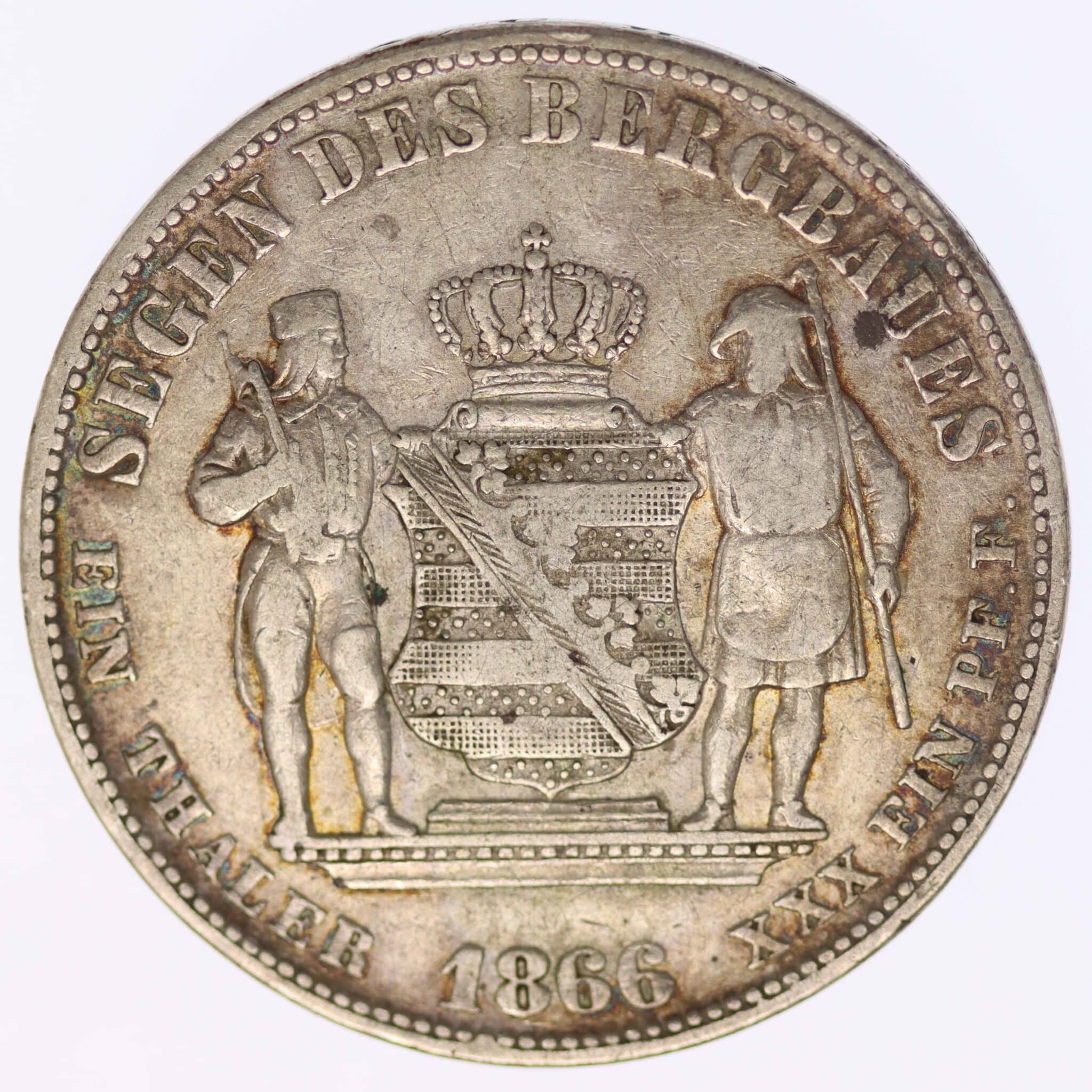 altdeutschland-deutsche-silbermuenzen - Sachsen Johann Ausbeutetaler 1866