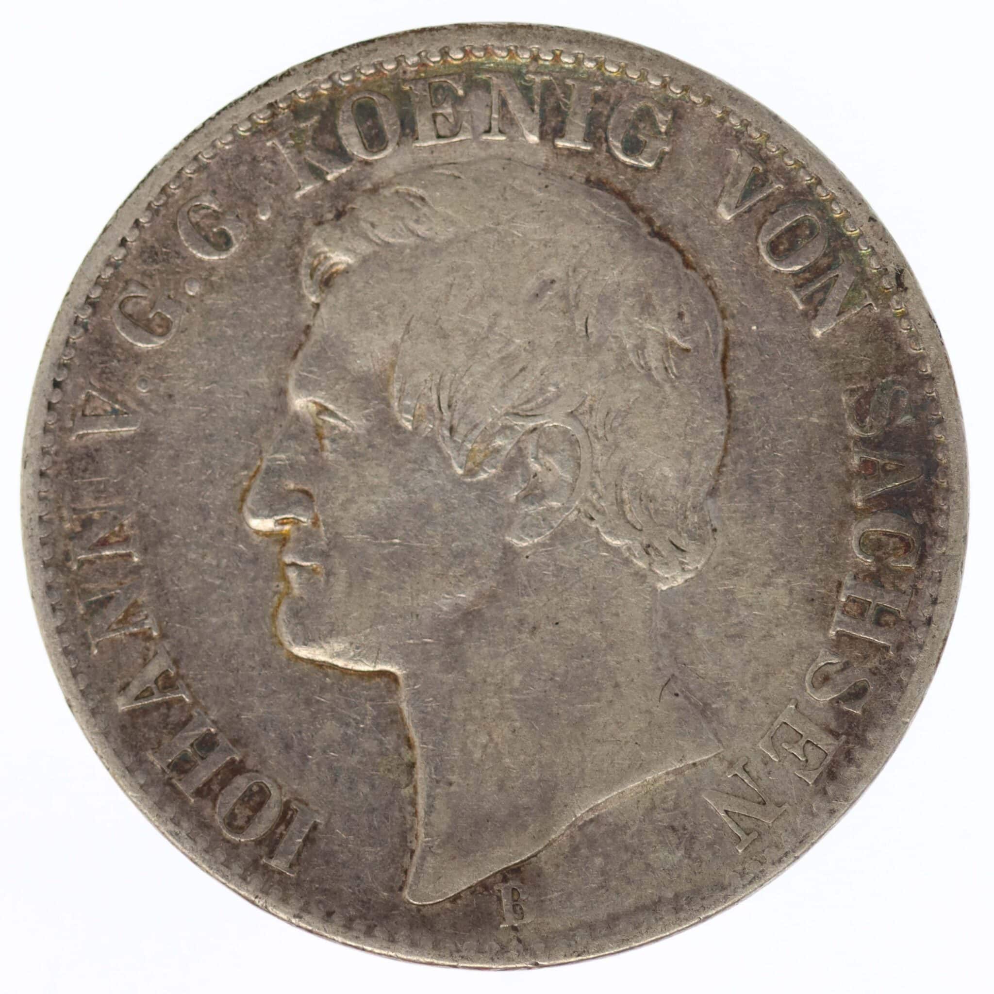 altdeutschland-deutsche-silbermuenzen - Sachsen Johann Ausbeutetaler 1866