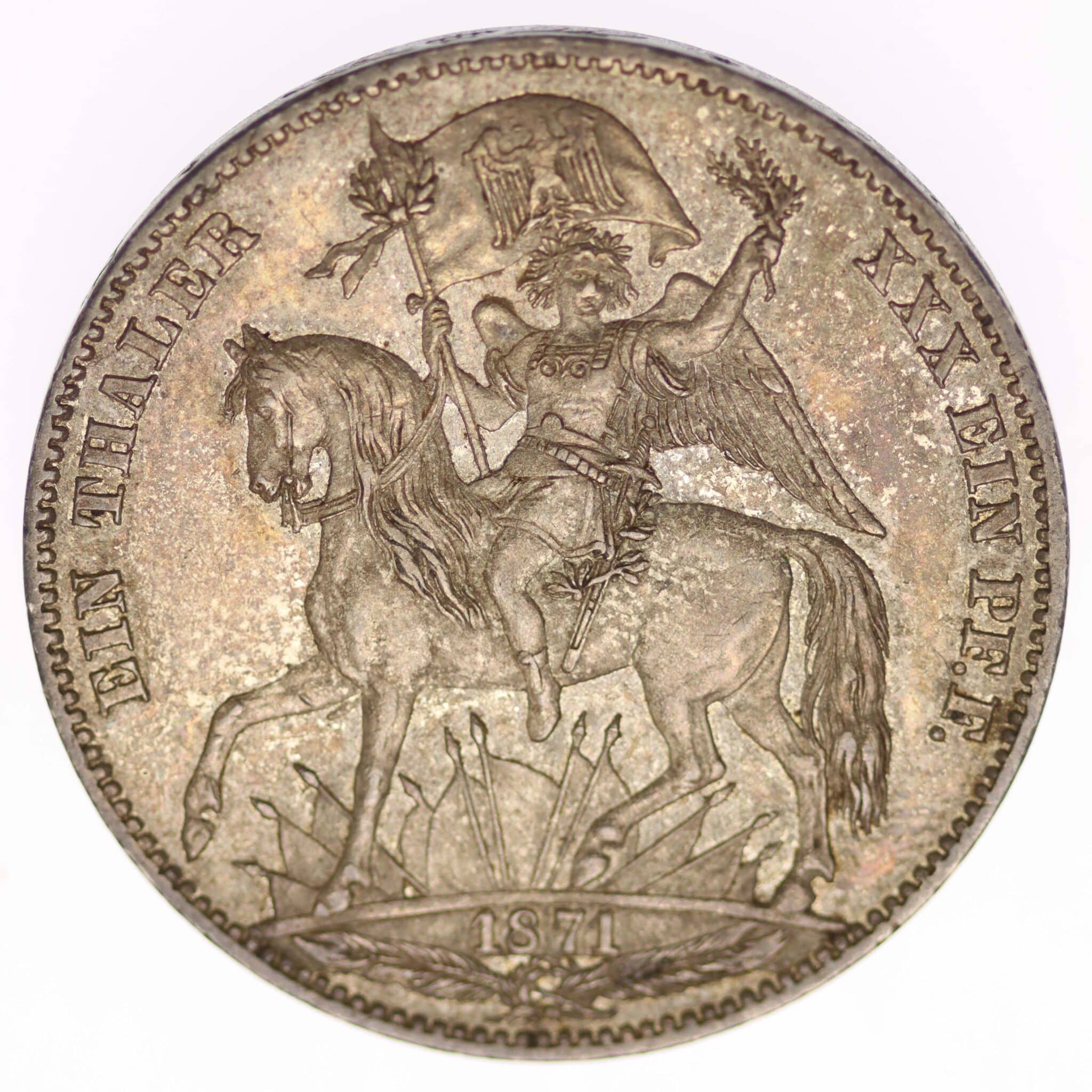 altdeutschland-deutsche-silbermuenzen - Sachsen Johann Vereinstaler 1871