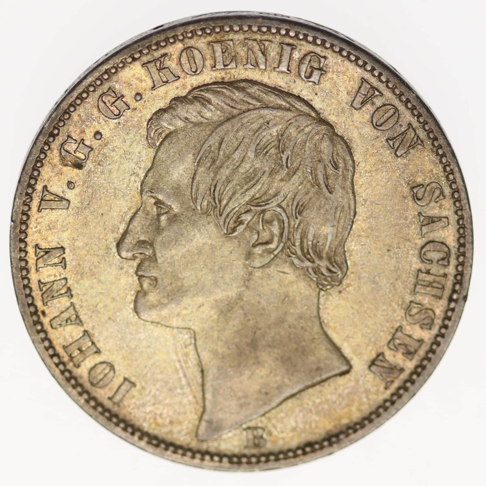 altdeutschland-deutsche-silbermuenzen - Sachsen Johann Vereinstaler 1871