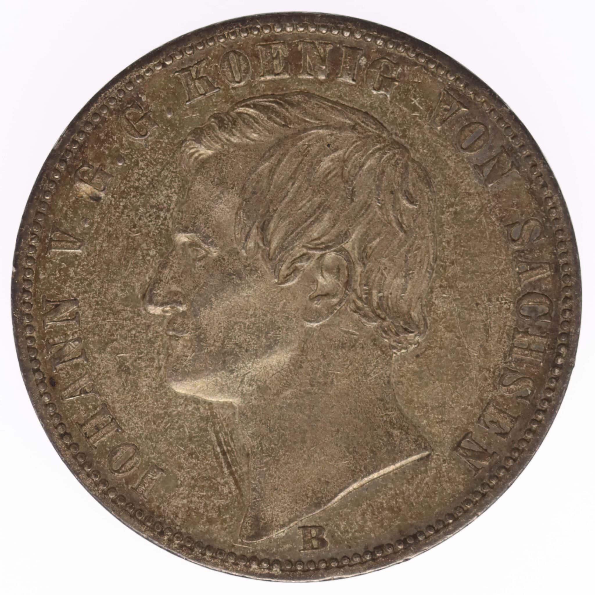 altdeutschland-deutsche-silbermuenzen - Sachsen Johann Vereinstaler 1871