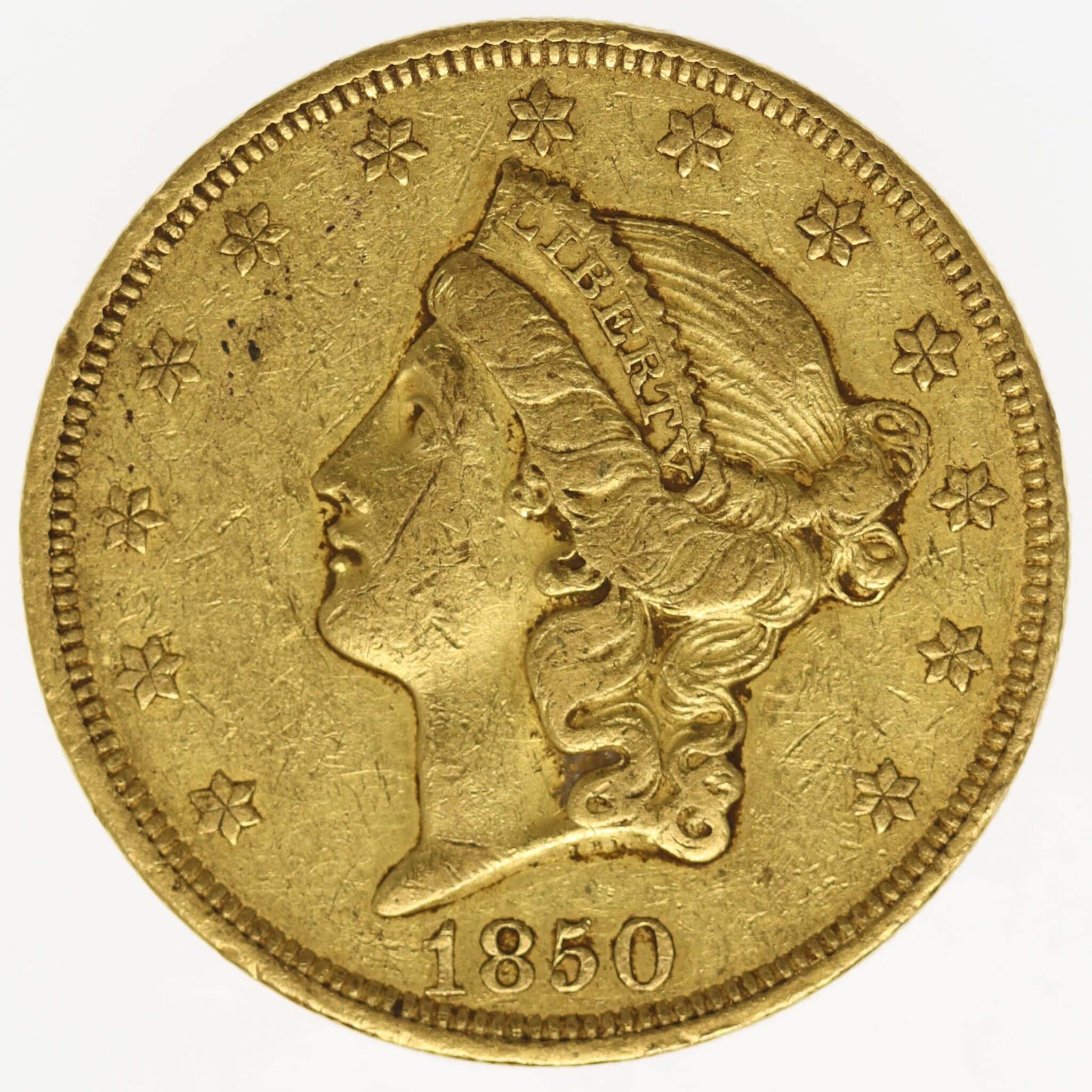 usa - USA 20 Dollars 1850 Liberty / Kopf