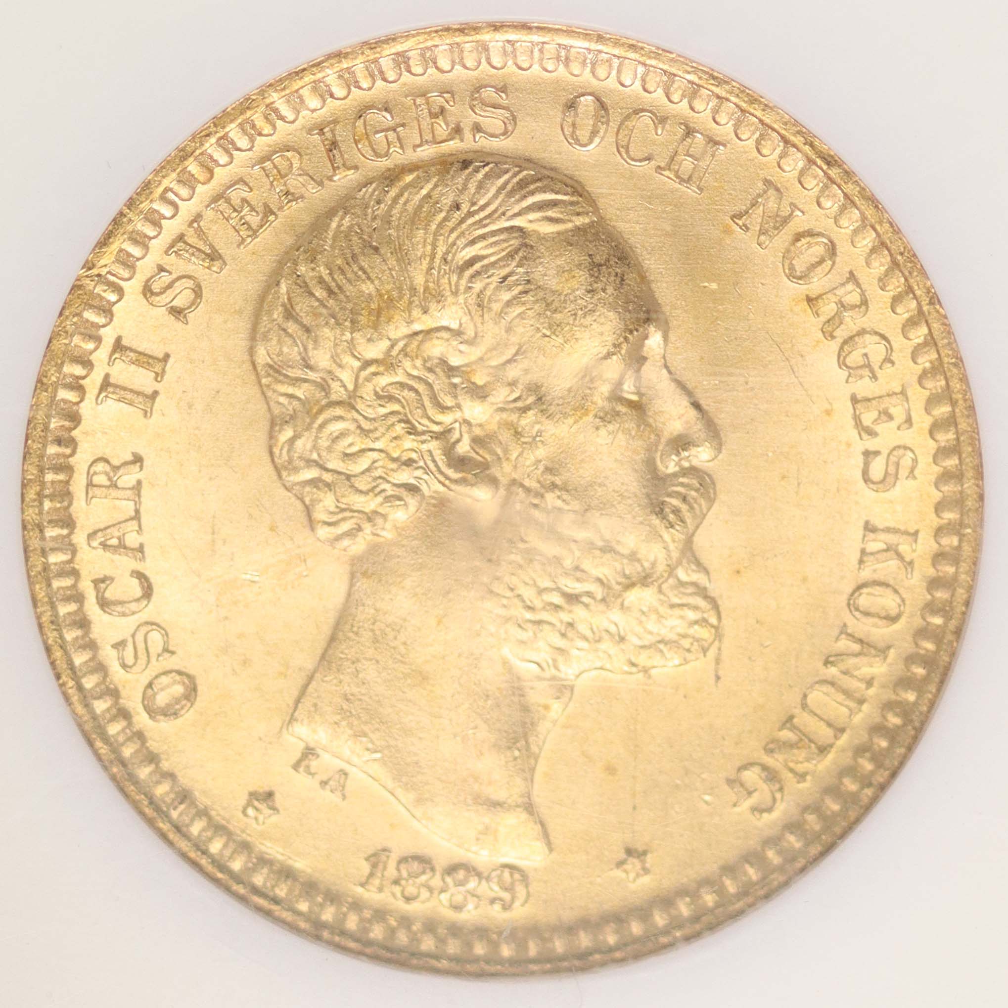 Schweden Oskar II. 20 Kronen 1889 schweden - Schweden Oskar II. 20 Kronen 1889