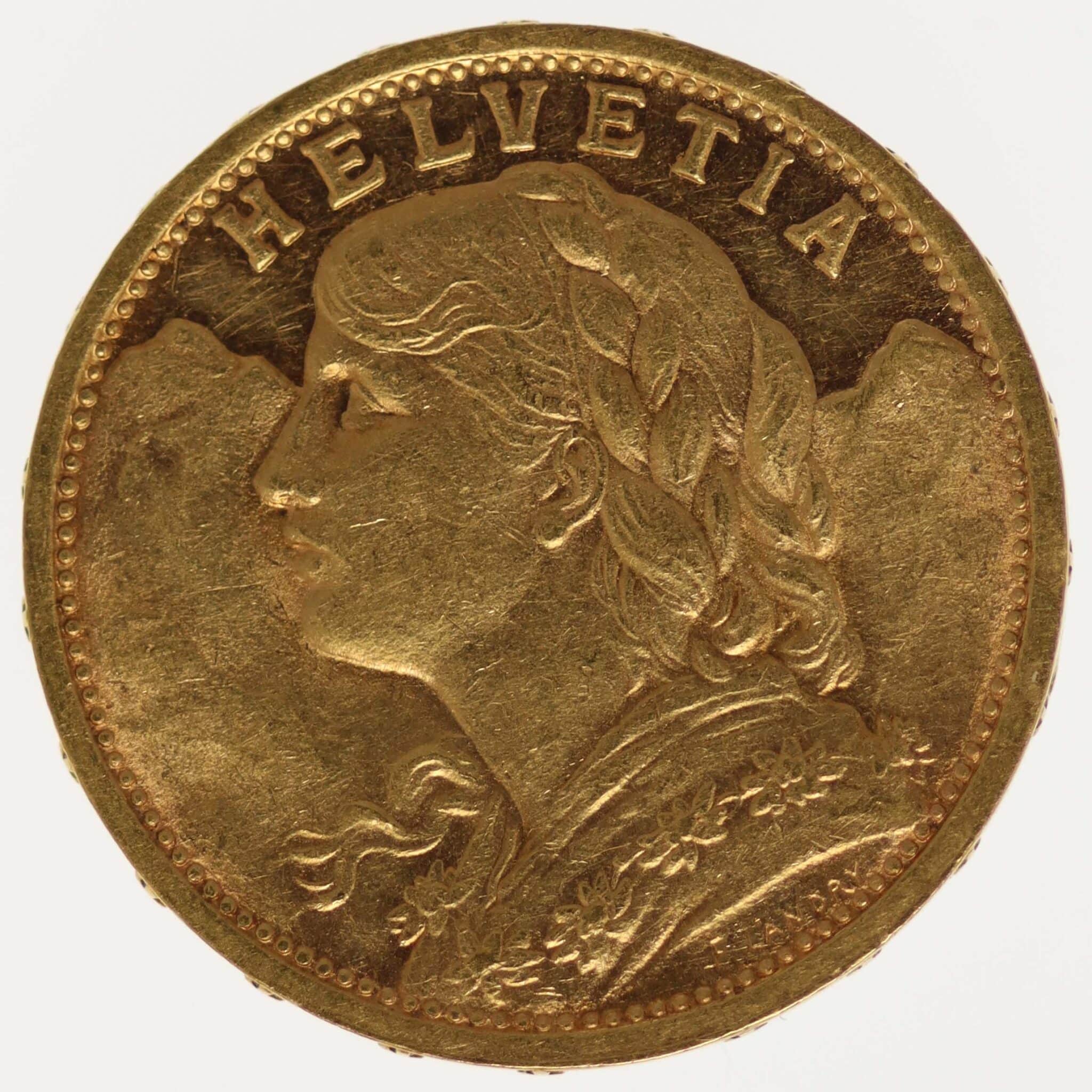 schweiz - Schweiz 20 Franken 1906 B Vreneli